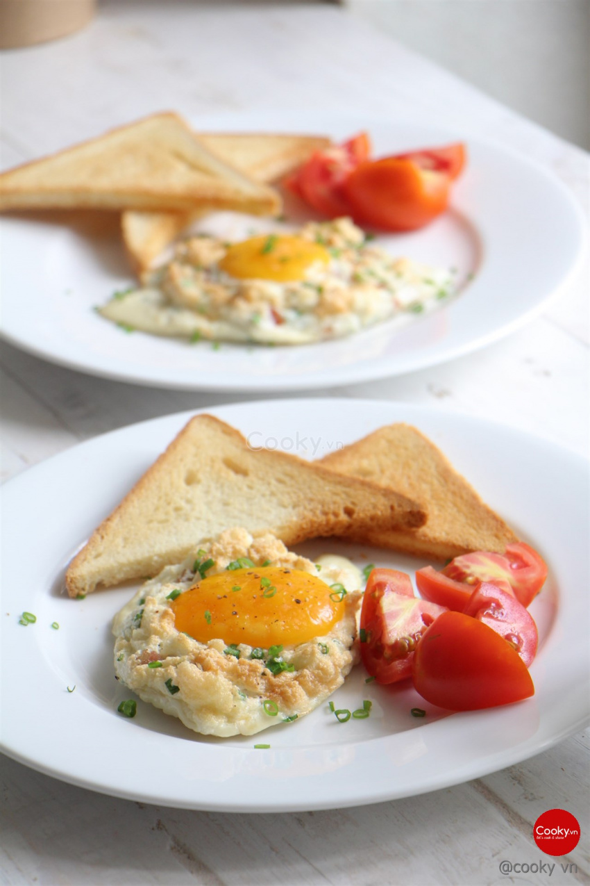 bánh, bánh đám mây, bánh trứng, ăn sáng, món ăn sáng, bánh trứng đám mây, chế biến bánh trứng đám mây, cách làm bánh trứng đám mây cho bữa sáng nhẹ nhàng