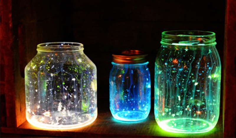 lồng đèn phát sáng, lọ thuỷ tinh phát sáng, lồng đèn thuỷ tinh, đèn thuỷ tinh trong chai, tái chế, đèn trang trí, tự làm lồng đèn thuỷ tinh trang trí