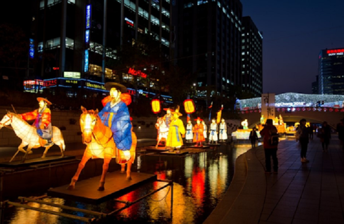 lễ hội đèn lồng – rực rỡ sắc màu seoul tháng 11 khi vào thu