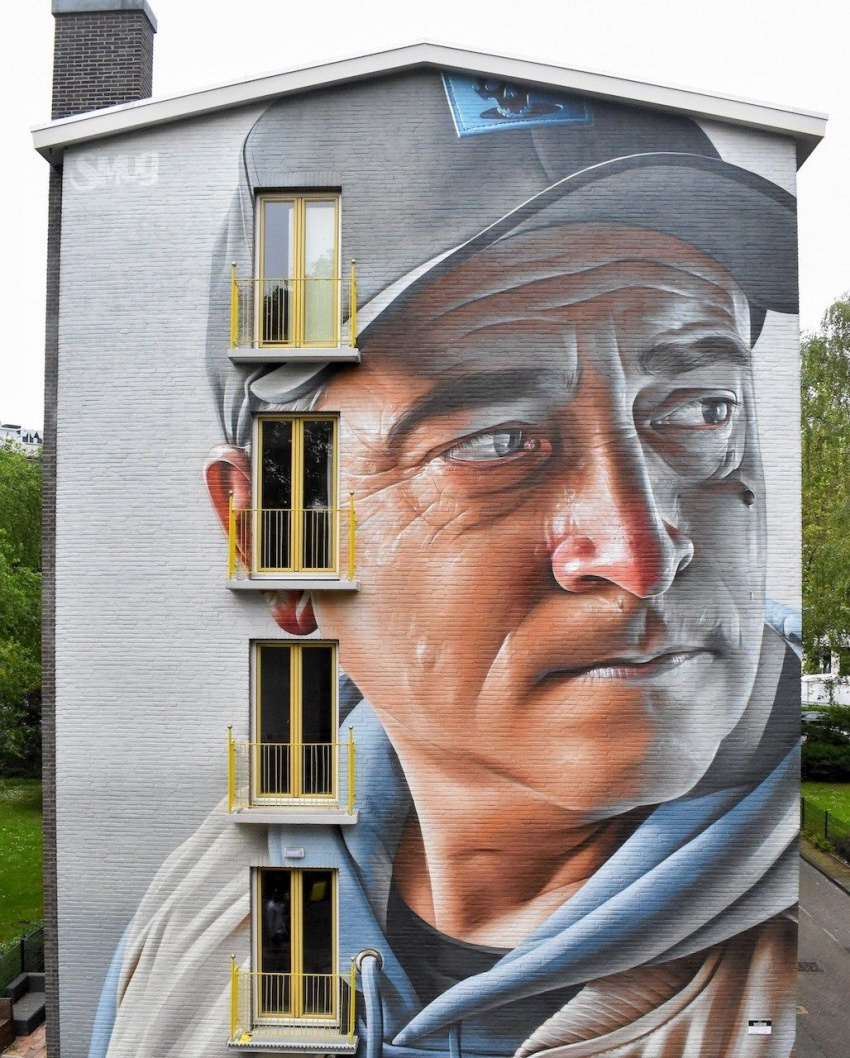 nghệ thuật tranh tường sống động ở thành phố amsterdam