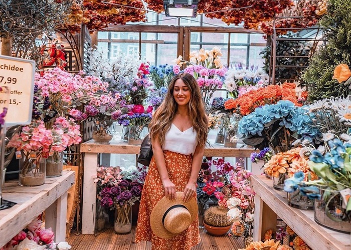 Thăm chợ hoa nổi Bloemenmarkt duy nhất thế giới tại Amsterdam