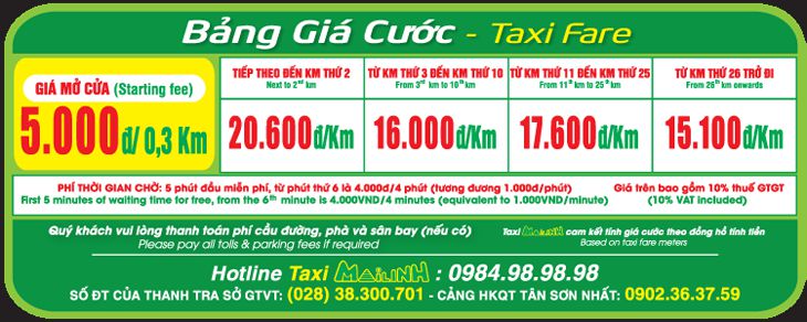 tổng hợp số điện thoại, bảng giá các hãng xe taxi quy nhơn