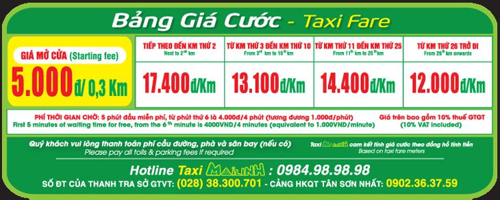 tổng hợp số điện thoại, bảng giá các hãng xe taxi quy nhơn