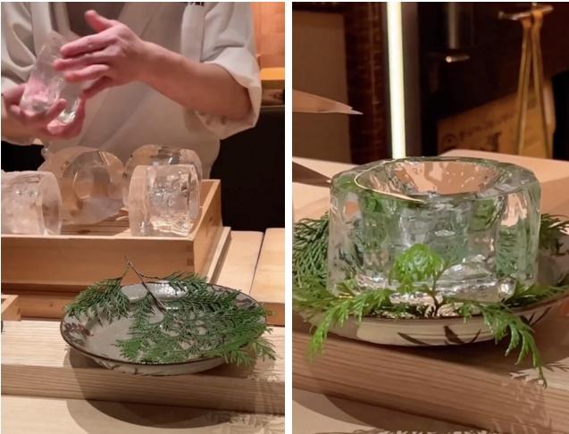 Bỏ đồ ăn lên bát làm bằng đá lạnh, món siêu thú vị của người Nhật