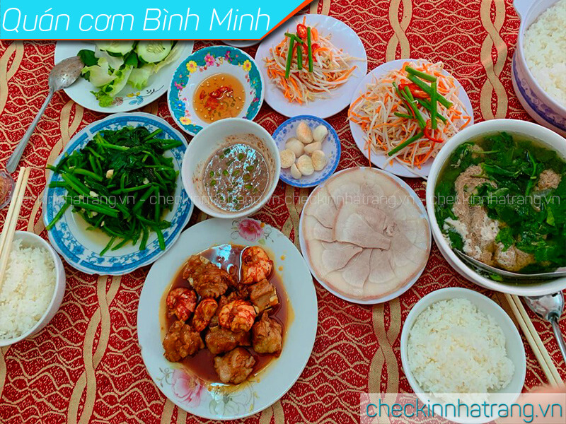 quán cơm bình minh nha trang, ăn trưa nha trang, cơm trưa nha trang, quán cơm bình minh nha trang - thực đơn đầy đủ 2022