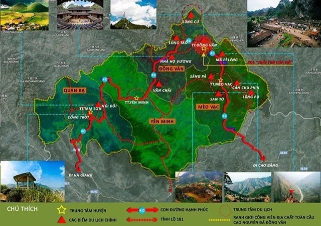 Bản đồ du lịch Hà Giang và 10 địa điểm nhất định phải đến