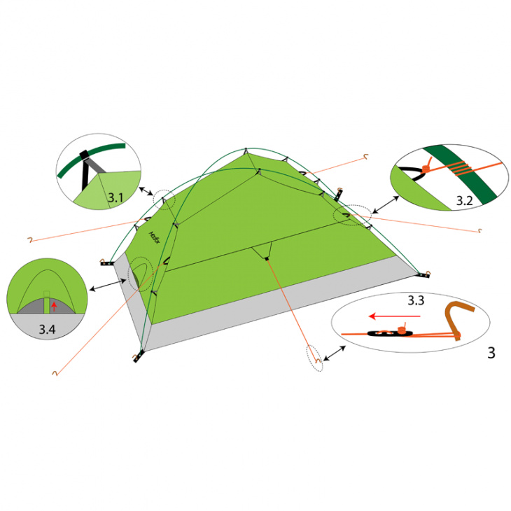 dã ngoại, leo núi, trekking, hướng dẫn sử dụng lều madfox tramper 2
