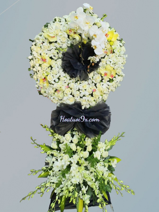 7 lẵng hoa tang lễ giá rẻ bán chạy nhất tại hoa tươi 9x