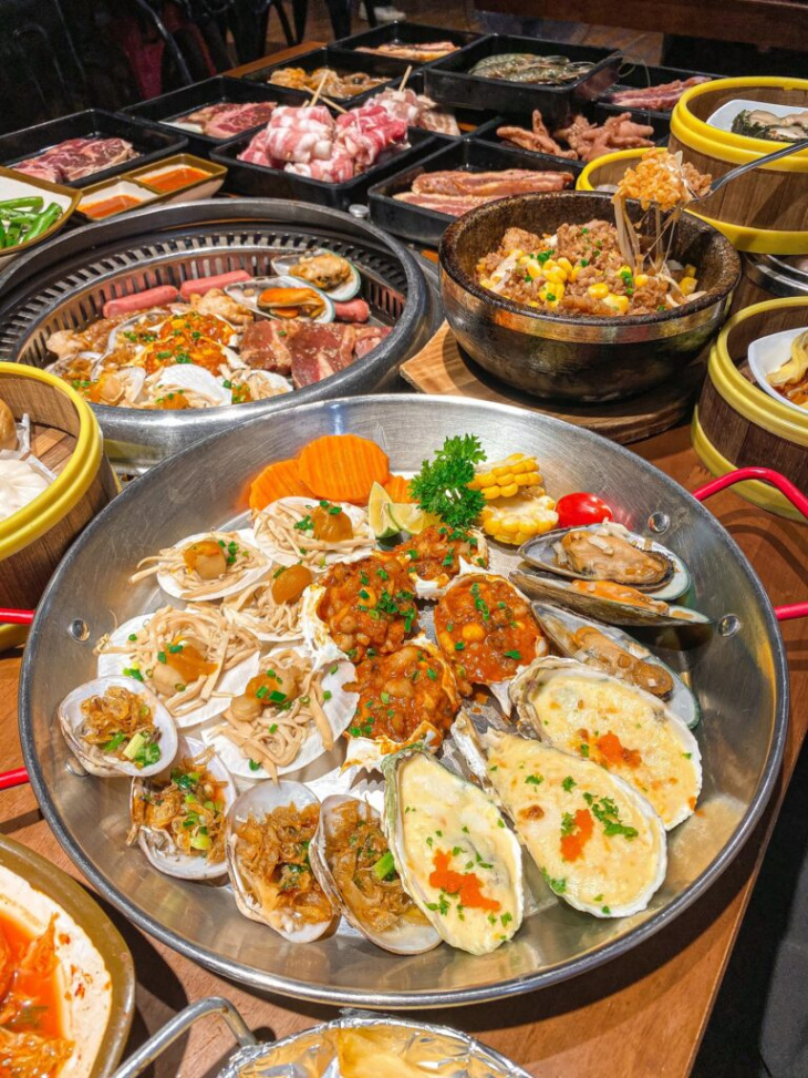 ăn chơi hà nội, buffet, khám phá hà nội, nướng, review làu buffet với menu lẩu nướng hải sản chất lượng (+giá)