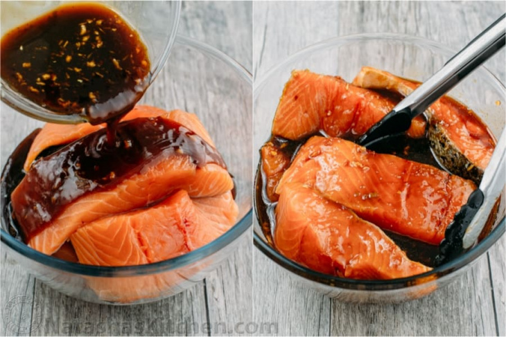bữa tối, bữa trưa, món nướng, học cách làm cá hồi áp chảo sốt teriyaki chỉ từ 25 phút
