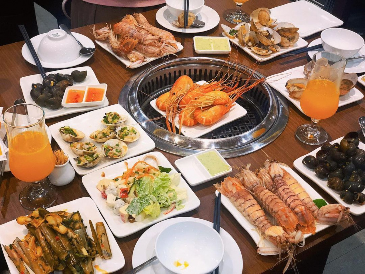 ăn chơi hà nội, buffet, hải sản, review menu buffet hải sản chef dzung nguyễn tuân có gì? giá bao nhiêu?