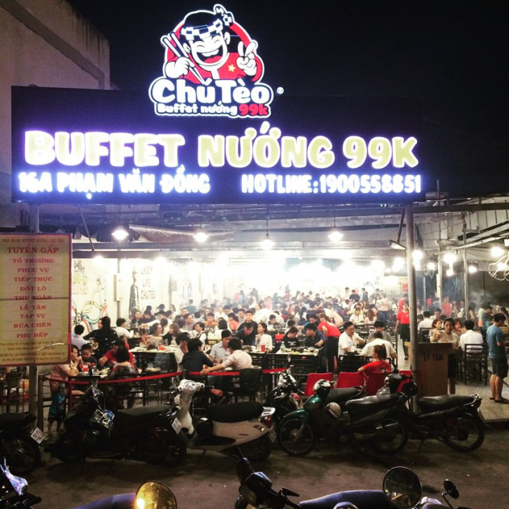 Review quán Chú Tèo Phạm Văn Đồng với menu buffet nướng chỉ từ 99K