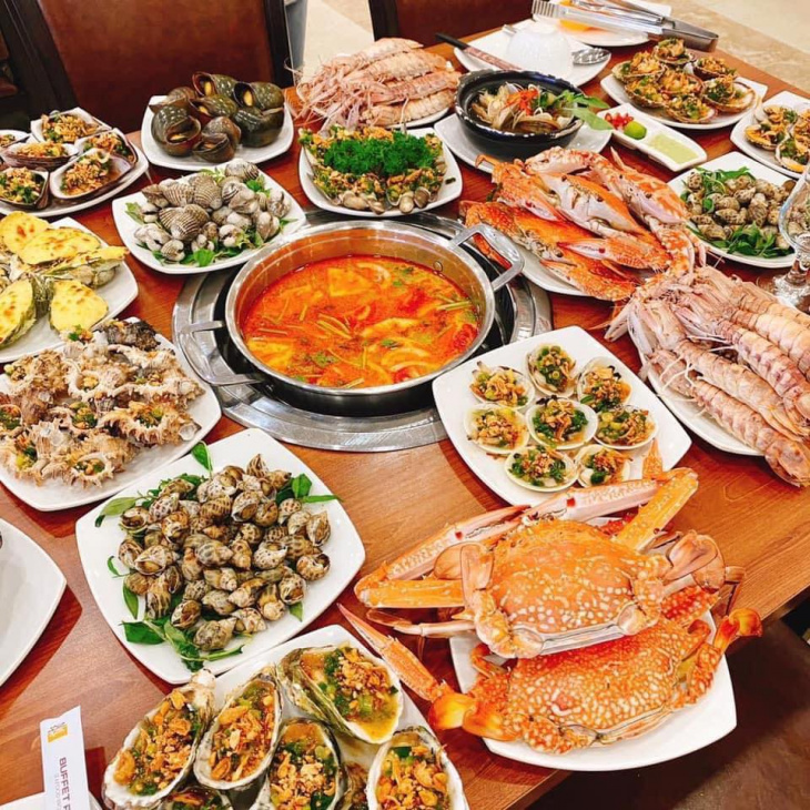 ăn chơi hà nội, buffet, hải sản, đến buffet poseidon time city thưởng thức hải sản tươi hơn ở biển