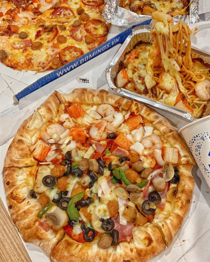 ăn chơi hà nội, pizza, domino pizza trung kính: nơi đánh thức đam mê ẩm thực ý
