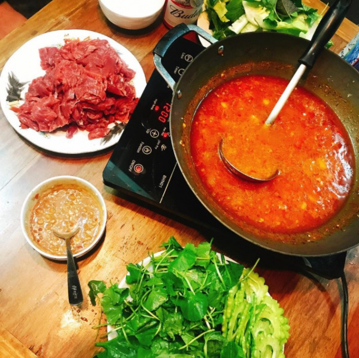 bữa tối, món nước, cách làm bò nhúng ớt miền trung siêu cay ăn tê lưỡi cực nghiền