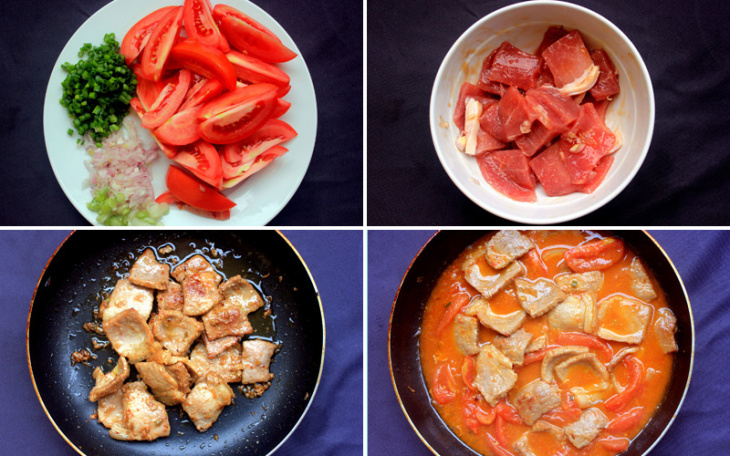 bữa trưa, món kho, 2 cách làm thịt kho cà chua ngon mềm thơm