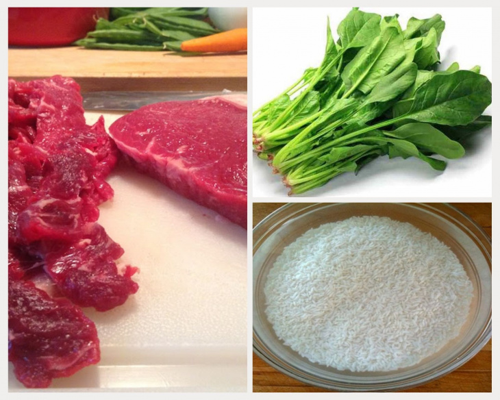 bữa sáng, món cháo, 2 cách nấu cháo thịt bò cải bó xôi cho bé ngon và bổ dưỡng nhất