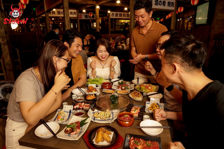 ăn chơi hà nội, buffet, khám phá hà nội, ‘rì viu’ shogun phạm ngọc thạch: quán nướng nhật đắt khách