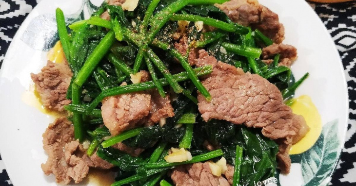 bữa trưa, món xào, cải bó xôi xào thịt bò: học ngay cách nấu siêu ngon