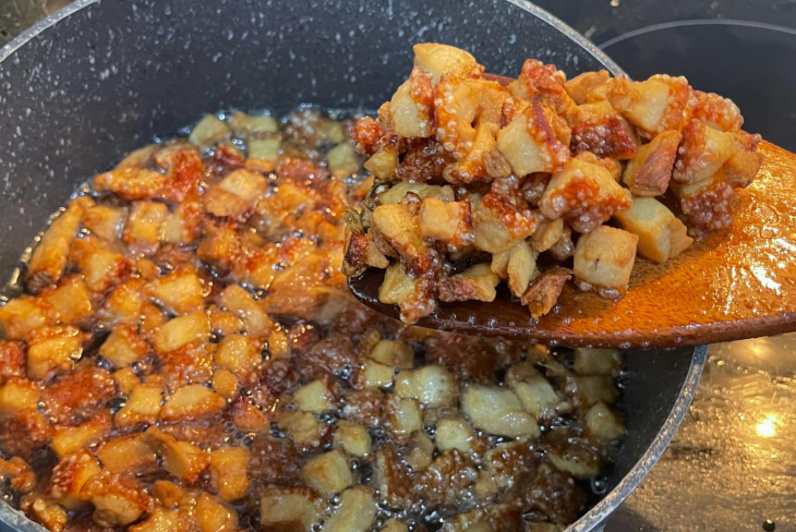 bữa tối, bữa trưa, món chiên, cách làm tóp mỡ cháy tỏi ớt ăn vặt siêu ngon lại đơn giản