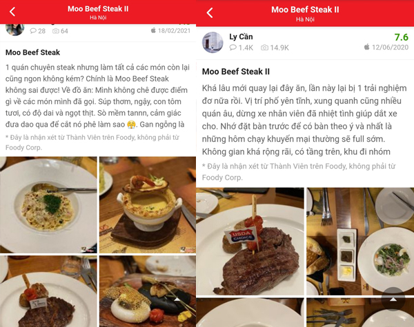 ăn chơi hà nội, review moo beef steak hà nội với menu steak và đồ âu (kèm giá)