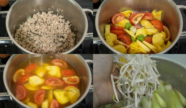 bữa tối, món canh, cách nấu canh chua thịt băm ngon mát mùa hè giải nhiệt