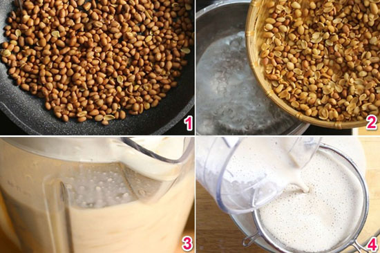 cách nấu sữa đậu phộng rang bổ dưỡng, đơn giản tại nhà