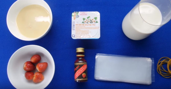 các món ăn vặt, cách làm sữa chua, món ngon dễ làm, món ngon ngày hè, cách làm sữa chua túi, kem sữa chua túi siêu ngon