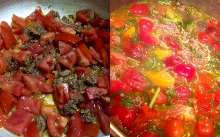 bữa tối, món canh, bỏ túi công thức canh cà chua thịt băm ăn là ghiền