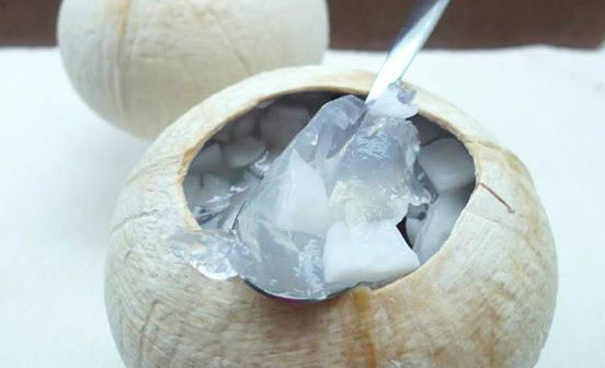 dừa xiêm, đường, nước cốt dừa, sữa tươi, vani, cách làm rau câu dừa dẻo cho ngày hè thanh mát