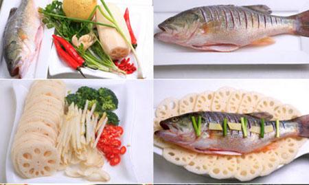 bông cải xanh, cá diêu hồng, củ sen, mê mẫn với cách làm cá hấp củ sen lạ miệng ngon miễn bàn