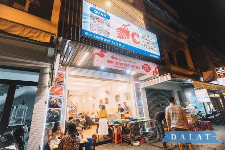 Ốc Sài Gòn, địa điểm quán ốc ngon mới nổi tại Đà Lạt