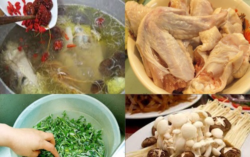 thịt gà, món lẩu, lẩu nấm, lẩu gà, lẩu, gà, cách nấu lẩu gà nấm thơm ngon, bổ dưỡng, tuyệt phẩm trời đông