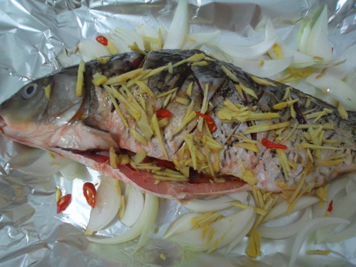nướng, món nướng, giấy bạc, đồ nướng, cá nướng, cá chép, cá, đơn giản với cách làm cá chép nướng giấy bạc thơm ngon