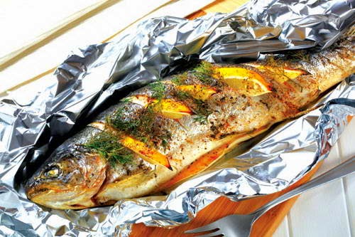 nướng, món nướng, món ngon, giấy bạc, đồ nướng, cá nướng, cá cam, cá, bí quyết cách làm món cá cam nướng giấy bạc thơm ngon