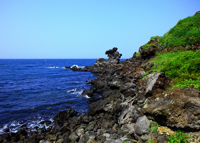 đá đầu rồng yongduam rock biểu tượng của hòn đảo jeju xinh đẹp, đá đầu rồng yongduam rock biểu tượng của hòn đảo jeju xinh đẹp