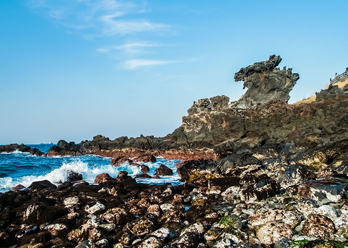 đá đầu rồng yongduam rock biểu tượng của hòn đảo jeju xinh đẹp, đá đầu rồng yongduam rock biểu tượng của hòn đảo jeju xinh đẹp