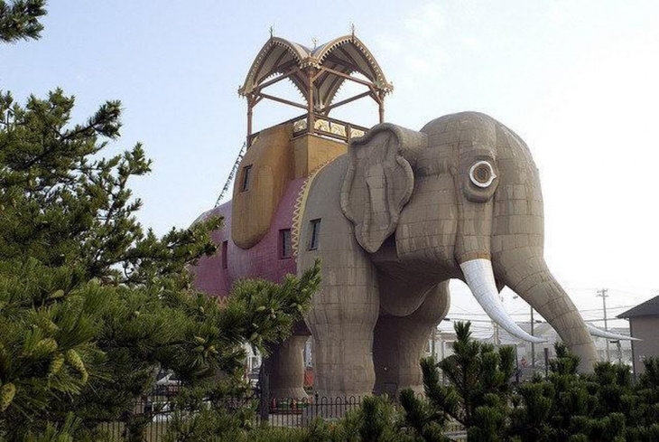 tòa nhà hình con voi lucy điểm đến độc lạ ở mỹ, tòa nhà hình con voi lucy điểm đến độc lạ ở mỹ