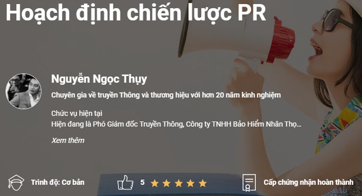 top 8 khóa học pr marketing online chất lượng nhất!