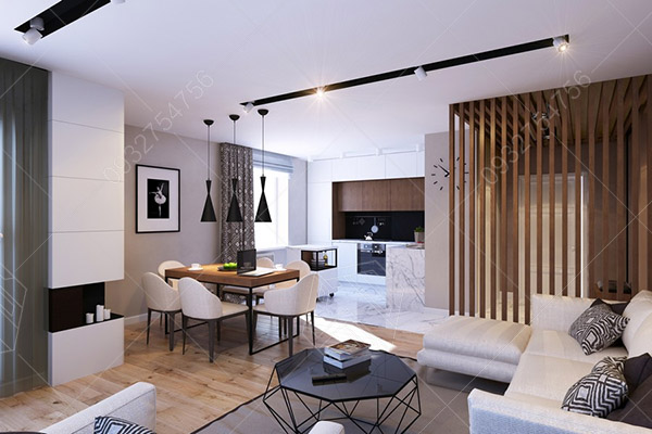 Mẫu thiết kế căn hộ chung cư 30m2 tinh tế thanh lịch năm 2019