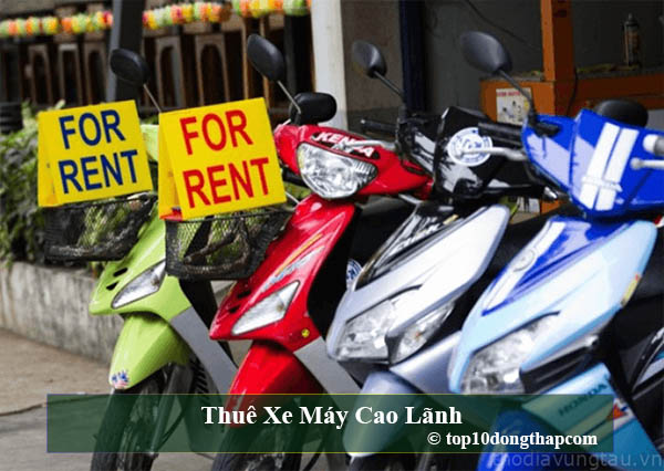 Top dịch vụ thuê xe máy thành phố Cao Lãnh, Đồng Tháp