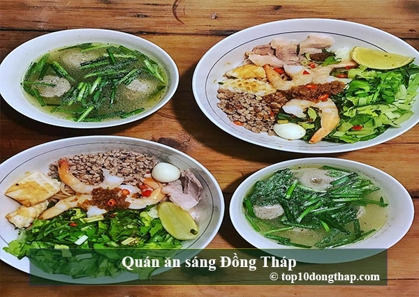Top 10 quán ăn buổi sáng tại thành phố Cao Lãnh, Đồng Tháp