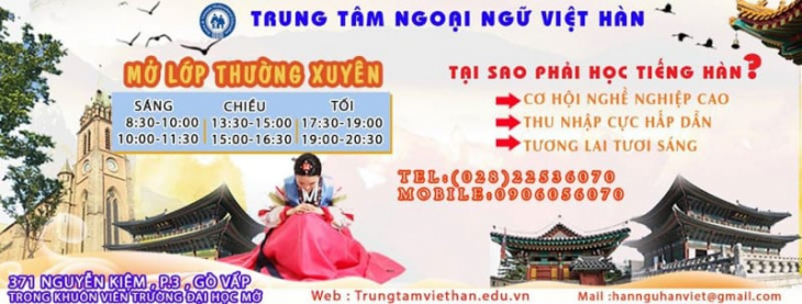 Top 4 Trung tâm học tiếng Hàn tốt nhất quận Gò Vấp, TP HCM