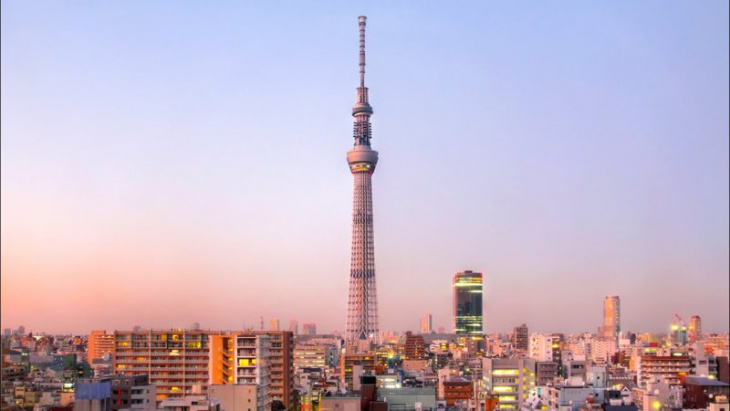 Ngắm tòa tháp truyền hình Tokyo Skytree nức tiếng ở Nhật Bản