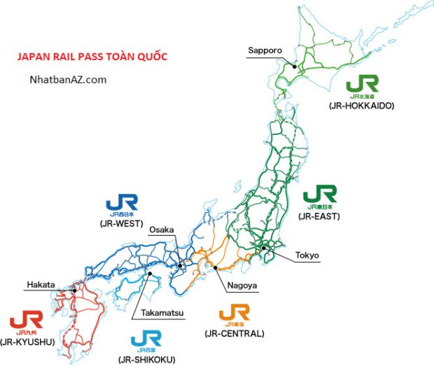 Thông tin vé tàu Japan Rail Pass