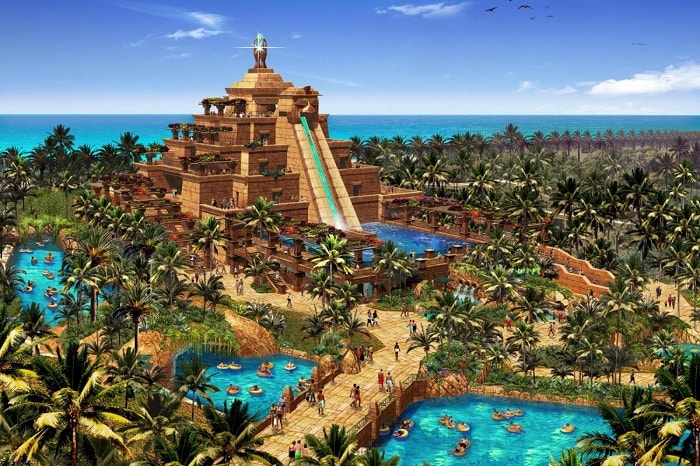 Thưởng ngoạn vẻ đẹp ngỡ ngàng của Aquaventure Park Dubai