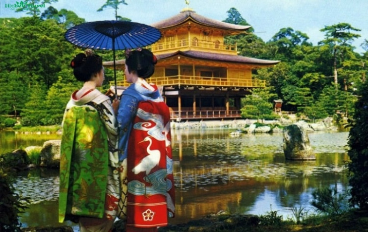 ngỡ ngàng với ngôi chùa kanauji được dát bằng vàng ở nhật bản