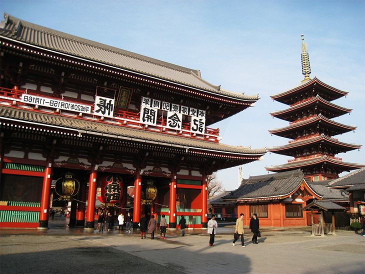 Khám Phá Ngôi Chùa Cổ Nhất Nhật Bản Asakusa Kannon ở Tokyo