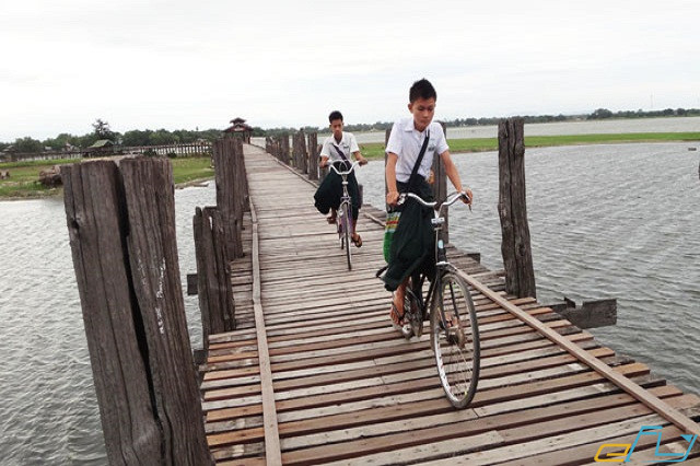 chiêm ngưỡng cây cầu gỗ u bein dài nhất thế giới ở mandalay