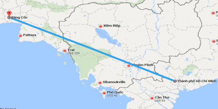 Chuyến bay từ Việt Nam sang Thái Lan mất bao lâu?